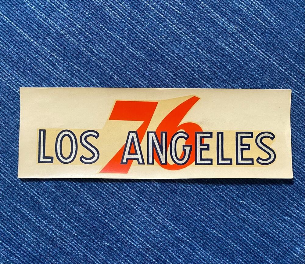 Vintage Union 76 Oil Los Angeles California Decal Gas Station Travel Souvenir